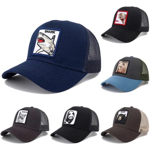 2023-New-Summer-Animal-Embroidery-Baseball-Cap-for-Men-Women-Snapback-Hat-Adjustable-Outdoor-Breathable-Mesh
