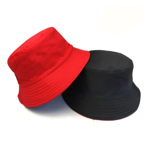 Black-Solid-Dots-Bucket-Hat-Two-Side-Wear-Unisex-Simple-Bob-Caps-Hip-Hop-Gorros-Men-4