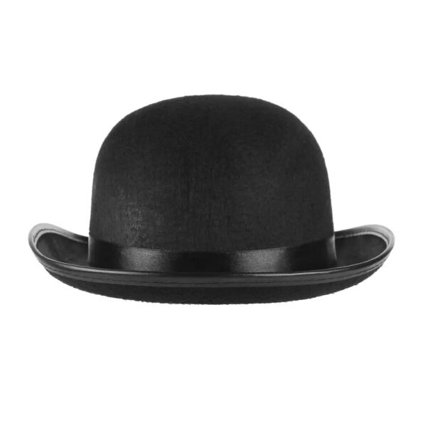GEMVIE-Classic-Black-Felt-Derby-Hat-Lightweight-Bowler-Hat-Novelty-Costume-Hat-for-Party-Dress-Ups-1