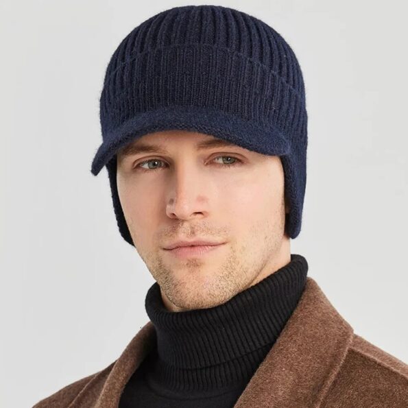 Men-Winter-Knitted-Hat-Outdoor-Cycling-Ear-Protection-Warmth-Peaked-Cap-Casual-Fashion-Sunhat-Bomber-Hats-2
