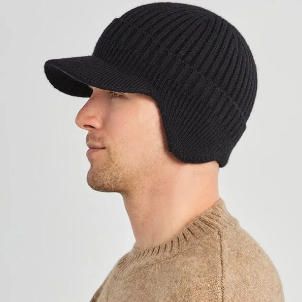 Men-Winter-Knitted-Hat-Outdoor-Cycling-Ear-Protection-Warmth-Peaked-Cap-Casual-Fashion-Sunhat-Bomber-Hats-3
