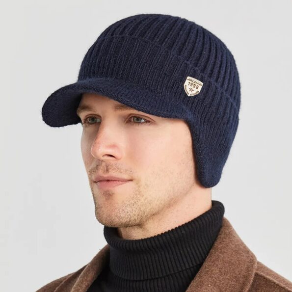 Men-Winter-Knitted-Hat-Outdoor-Cycling-Ear-Protection-Warmth-Peaked-Cap-Casual-Fashion-Sunhat-Bomber-Hats