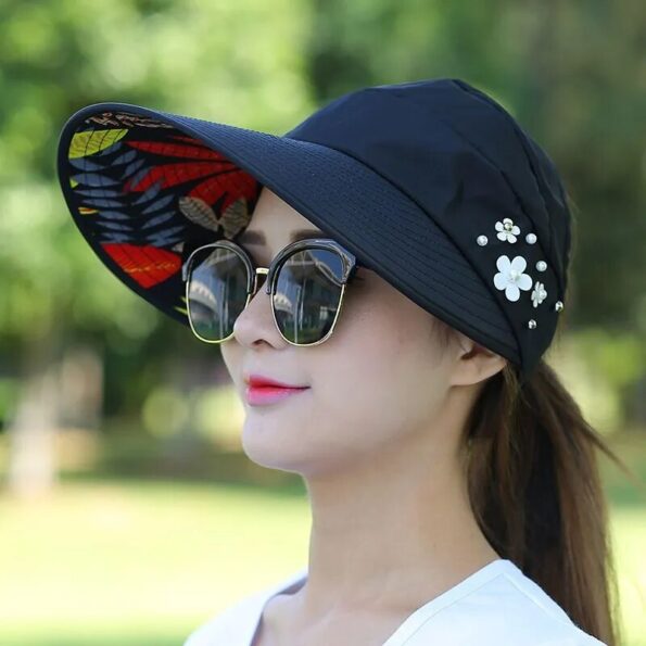 New-Summer-Outdoor-Leisure-Hat-Ladies-Travel-All-Match-Sun-Hat-Big-Eaves-Foldable-Adjustable-UV-3