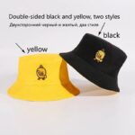 Reversible-Black-Yellow-Duck-Bucket-Hat-for-Men-Women-Summer-Sun-Hat-Fishing-Hat-Bob-Sad