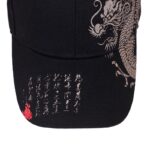 Unisex-Baseball-Cap-Black-Adjustable-Chinese-Style-Cap-Dragon-Print-Casual-Snapback-hats-Bone-Hip-Hop