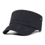Washed-Cotton-Military-Caps-Men-Cadet-Army-Cap-Unique-Design-Vintage-Flat-Top-Hat
