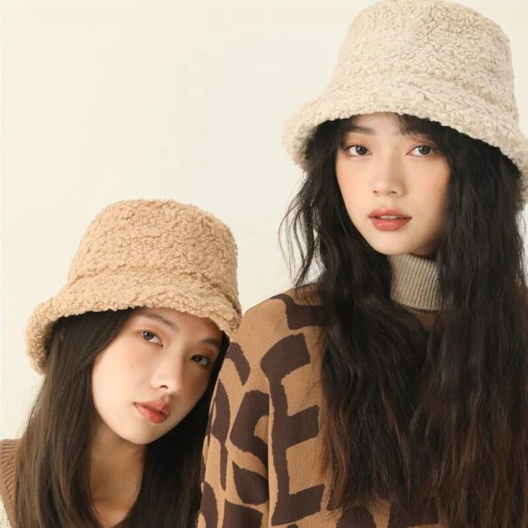 Winter-Lamb-Fleece-Pot-Hat-for-Men-and-Women-Solid-Color-Warm-and-Cold-Protection-Teddy-3