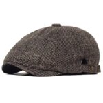 Winter-Warm-Plaid-Newsboy-caps-Casual-Outdoor-Gatsby-Retro-Beret-Hats-Driver-Octagonal-hat-Fashion-Solid